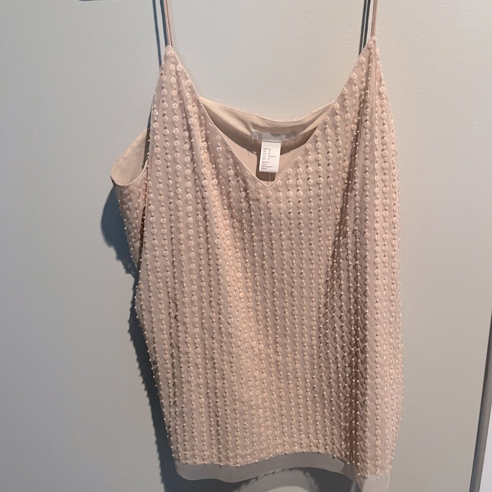 H&M Blush Sequin Tank - NWT - 12